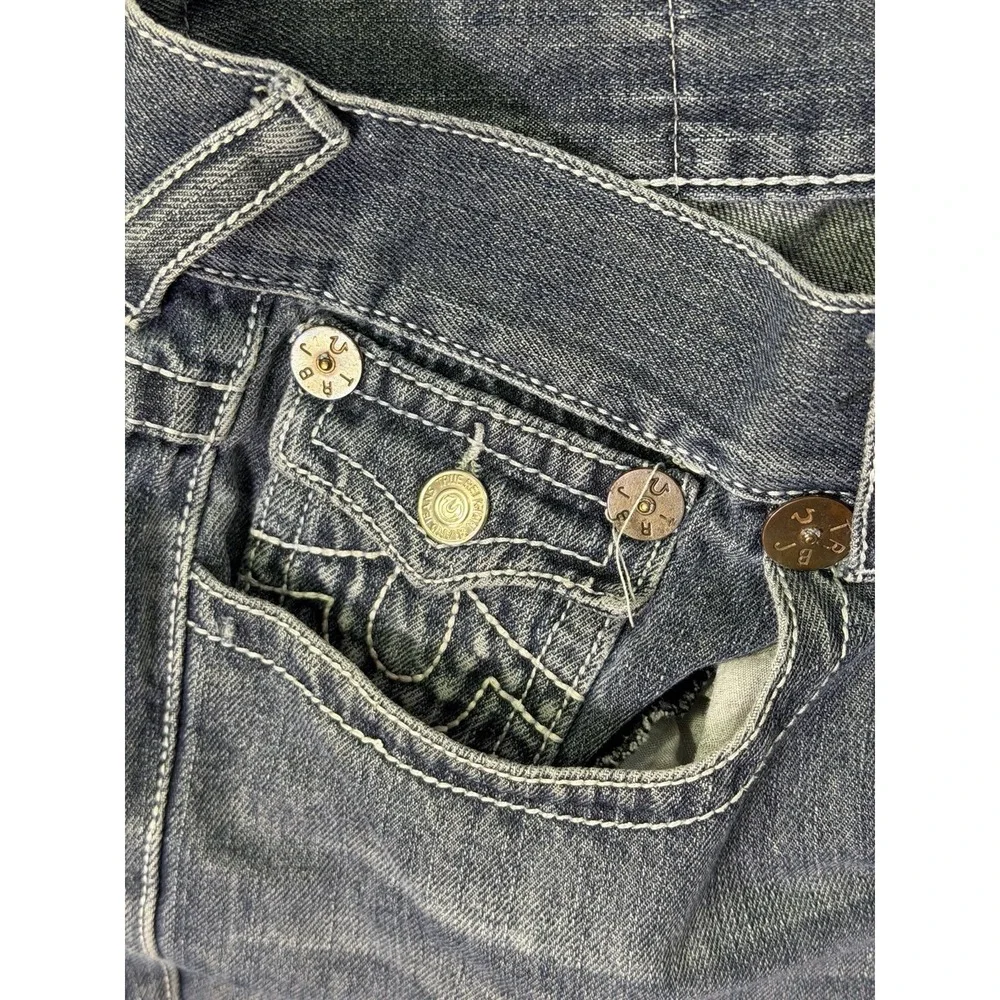 True Religion Jeans Mens 36x34 Blue Joey‎ Super T Bootcut Dark Wash Denim Cowboy